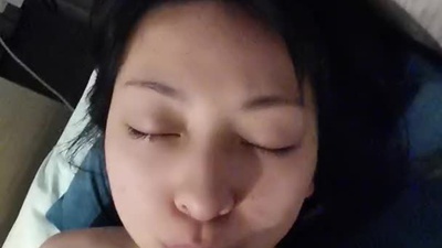 Korean Girl With Pretty Face Deepthroat On Bed